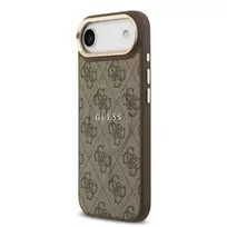 GUESS PU Leather 4G phone case with MagSafe support for iPhone 17 Air in brown