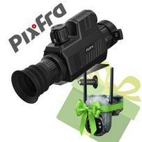 PIXFRA CHIRON C635LRF 640x512 35mm 1x-8x 50Hz Wi-Fi + gift Huntop E50 trail camera termovizoriai taikiklis C635LRF / ES-E50G