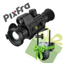 PIXFRA CHIRON C650LRF 640x512 50mm 1x-8x 50Hz Wi-Fi + gift Huntop E50 trail camera termovizoriai taikiklis C650LRF / ES-E50G