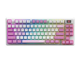 MSI Forge GK600 TKL Wireless Violet US gaming keyboard, wireless mechanical, white-pink backlit