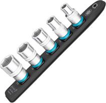 Hazet SmartRail 1/2 socket set, hexagon, 5 pieces (black, 10 mm - 22 mm)
