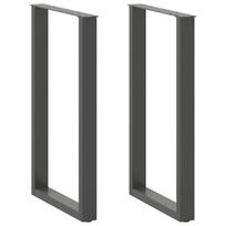 Baro stalo kojos, U formos, 2 vnt., antracito spalvos, 60x(100-101) cm, plienas
