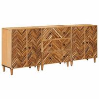 Saugojimo spintos 3 vnt. 60 x 33,5 x 75 cm Kietas mango medis