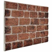 Sienų plokštės 10 vnt. 100 x 50 cm Rudas Plytas EPS putos