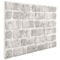 Sienų plokštės 10 vnt. 100 x 50 cm Šviesiai pilka EPS putos