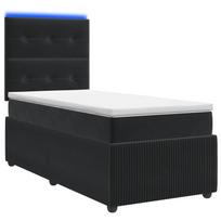 LED lovos čiužinys su LED apšvietimu Juoda 90 x 200 cm Aksomas