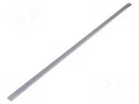 Heatsink: extruded | grilled | natural | L: 1000mm | W: 21mm | H: 10mm