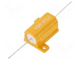Resistor: wire-wound | 47Ω | with heatsink | 10W | ±5% | 50ppm/°C