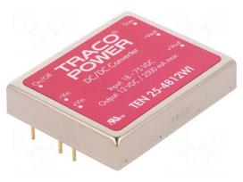 Converter: DC/DC | 30W | Uin: 18÷75VDC | Uout: 12VDC | Iout: 2.5A | PCB