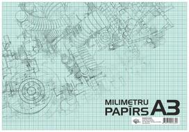 Milimetrinio popieriaus albumas, A3, 20 lapų