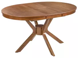 Išskleidžiamas valgomojo stalas TYMIS tamsaus ąžuolo spalvos 107/137 cm