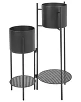 Gėlių stovas ULMUS metalinis, 58 cm, juodas