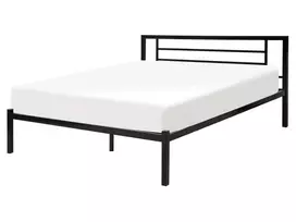 Metalinė lova CUSSET 160 x 200 cm, juoda