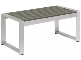 Sodo kavos staliukas SALERNO 90 cm 50 cm metalinis tamsiai pilkas