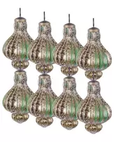8 kalėdinių žaisliukų rinkinys BRILLANT stiklinis žalias