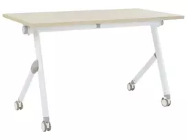 Surenkamas rašomasis stalas BENDI šviesiai rudas 120 cm 60 cm su ratukais