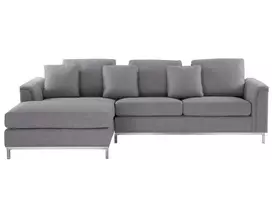 Kampinė sofa 4 asmenims OSLO šviesiai pilka, dešininė