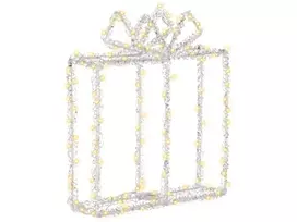 LED sodo dekoracija KEMI Kalėdų dovanos 25 cm Balta