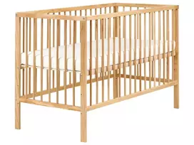 Vaikiška lovelė iš pušies medienos BELENGER 60 x 120 cm, šviesiai ruda