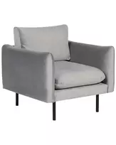 Fotel VINTERBRO veliūrinis pilkas