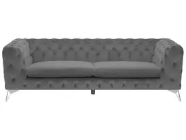 3 vietų sofa SOTRA aksominė pilka