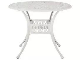 Bistro stalas ANCONA 90 cm skersmens, metalinis, kreminės baltos spalvos