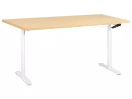 Rankiniu būdu reguliuojamas stalas DESTINAS Šviesiai rudas/ baltas 160 cm 72 cm