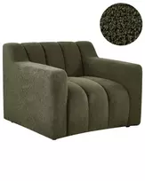 Fotel AGERUP Boucle tamsiai žalias