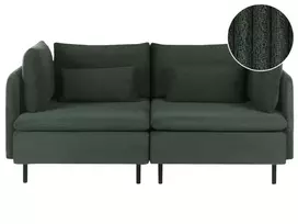 Dviejų vietų modulinė sofa EGERIS tamsiai žalias velvetas