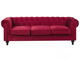 3 vietų sofa CHESTERFIELD veliūrinė bordinė