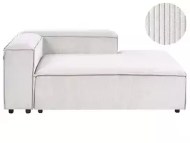 Kairysis šezlongas ARDAL, Velvetinis, Kreminė spalva