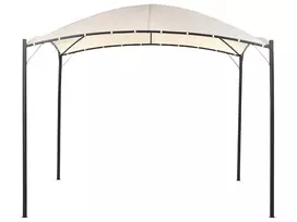 Sodo pavėsinė VOMERO metalinė, 305 cm x 305 cm, smėlio spalvos