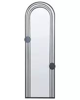 Sieninis veidrodis AJAIN 45 cm 146 cm metalinis juodas