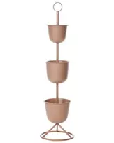 Gėlių stovas RENGE 28 cm rudas metalinis