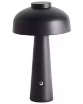 Belaidė stalinė LED lempa AGUSAN su reguliatoriumi, metalinė, juoda