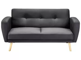Dvivietė išskleidžiama sofa FLORLI Juoda