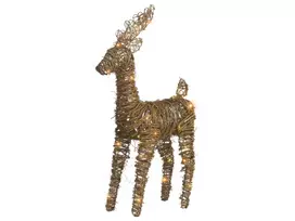 Kalėdinė LED dekoracija GRINDAVIK elnias 97 cm natūrali