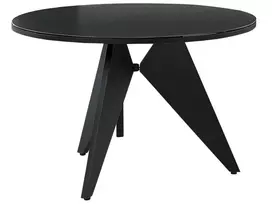 Sodo stalas OLMETTO 83 cm 110 cm stiklinis juodas