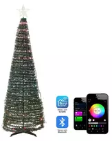 Išmanioji LED kalėdinė dekoracija SAARLOQ eglutė 188 cm, žalia