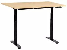 Elektriškai reguliuojamas stalas DESTINAS juodas / šviesiai rudas 120 cm x 72 cm
