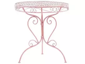 Bistro staliukas ALBINIA 70 cm, metalinis, rožinis