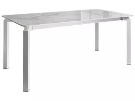 Sodo stalas FELETTO 180 cm 90 cm akmuo baltas marmuras