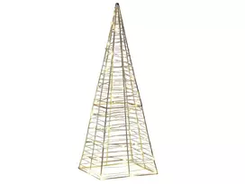 Sodo LED dekoracija PUKSALA Kalėdų eglutė 60 cm Sidabrinė