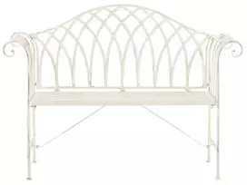 Sodo suoliukas MILAZZO 130 cm, metalinis, baltas