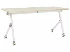 Sulankstomas darbo stalas BENDI šviesiai rudas 160 cm 60 cm su ratukais