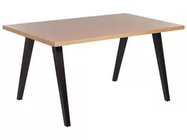 Valgomojo stalas LENISTER rudas/juodas 150 cm x 90 cm