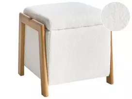 Pufas su daiktadėže EDLAND Boucle 45 cm baltas