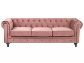 3 vietų sofa CHESTERFIELD veliūrinė rožinė