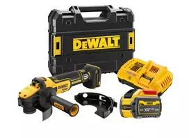 DEWALT kampinis šlifuoklis 125 mm, 18 V, DCG409VSX1T, 1 x 9,0 Ah, reguliuojamas sukimosi greitis, TSTAK