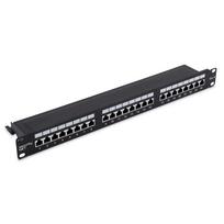 SecurityNET Patch Panel Cat6 UTP 24-Port RJ-45 19" 1U su lentyna CCAS-PA6-24UTP-O